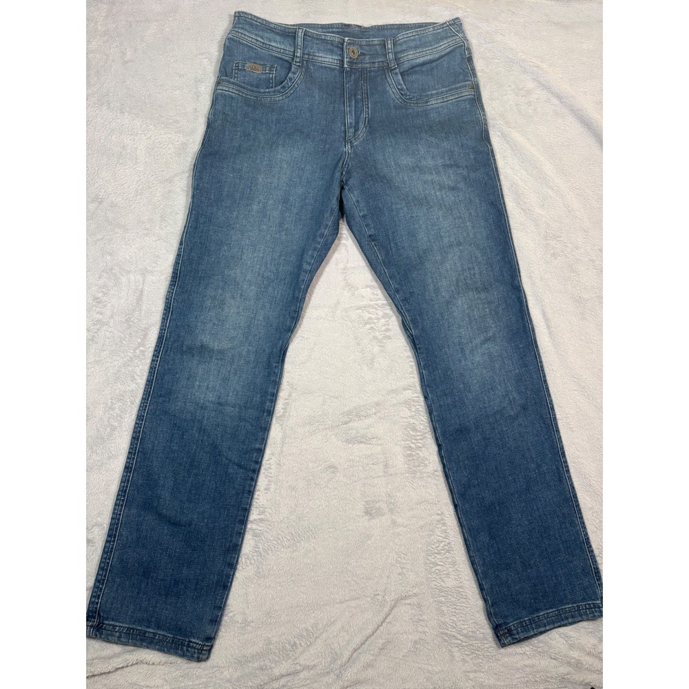 KUHL Denim Klassik Fit Mens Jeans 32x32 Medium Wash Blue Stretch Straight Leg